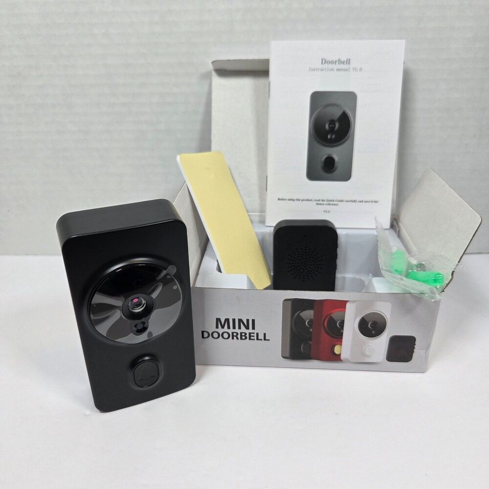 Mini Wireless Doorbell Camera Real Time 2 Way Audio WiFi Compatible Night Vision